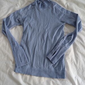 Women's Blue Ribbed Top